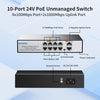 GALENAPIX 8-Port 24V Passive PoE Switch with Gigabit Uplinks