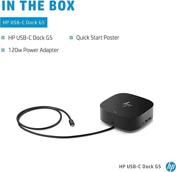 HP 26D32AA#ABL USB-C Dock G5 with Docztorm USB Hub