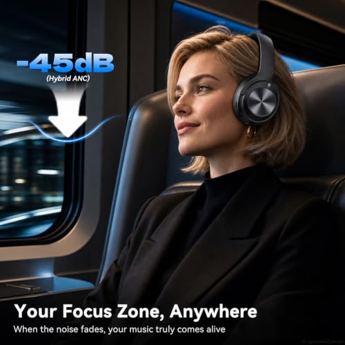 Kaxisaier Hybrid Active Noise Cancelling Wireless Headphones — main product image