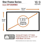 Elite Screens SF135HW2 135-Inch 4K Fixed Frame Screen