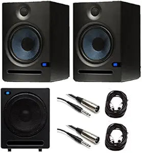 PreSonus Eris E8 Studio Monitor Pair + Temblor T10 Subwoofer Bundle — main product image