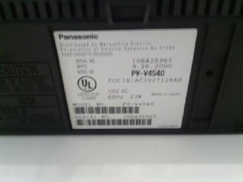 Panasonic PV-V4540 4-Head Hi-Fi Stereo VCR