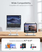 Nulaxy Ergonomic Adjustable Foldable Laptop Riser Stand