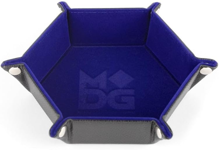 MDG 687700231363 Hexagon Fold Up Blue Dice Tray — main product image