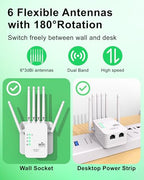 qjiegnkflasngfjtire 1200Mbps Dual-Band WiFi Range Extender
