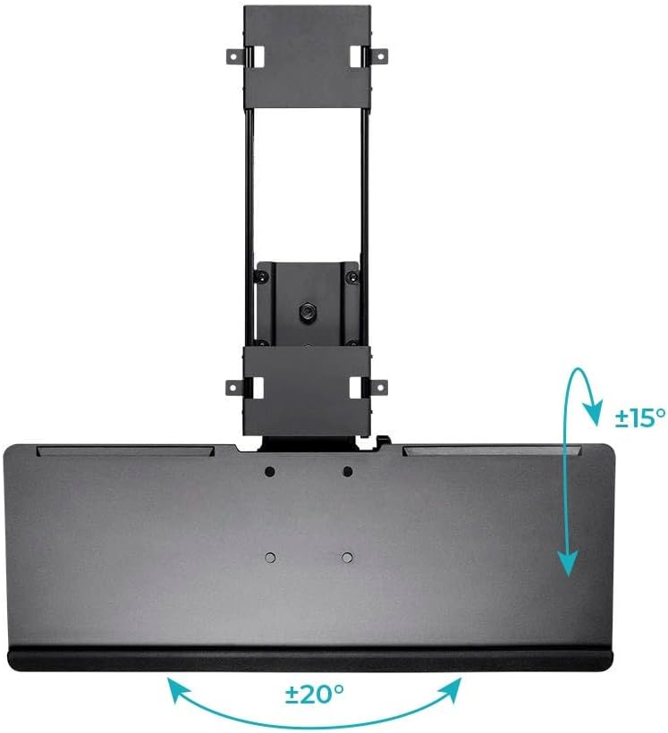 Monoprice 124639 Adjustable Ergonomic Keyboard Tray - Black