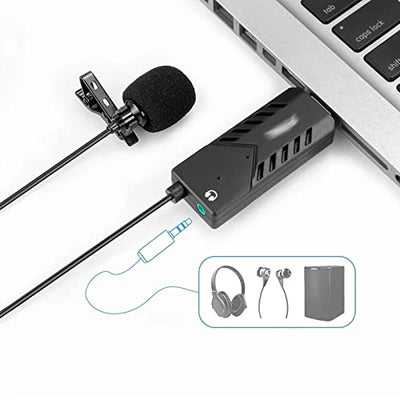 OISNGWNG Lavalier Clip-On Cardioid Condenser USB Microphone