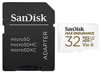 SanDisk SDSQQVR-032G-GN6IA 32GB MAX Endurance MicroSD Card Bundle