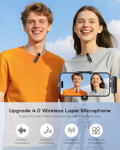 ZOPPLM Wireless Lavalier Microphone 2-Pack