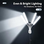 Diydeg Flexible 4-Arm LED Video Light with Floor Tripod