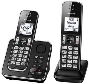 Panasonic KX-TGD392B DECT 6.0 2-Handset Landline Phone (Renewed)