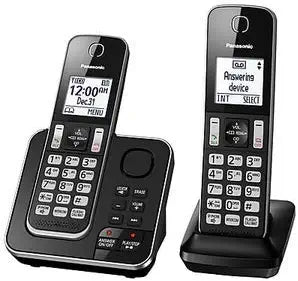 Panasonic KX-TGD392B DECT 6.0 Cordless Phone 2-Handset