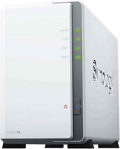 Synology DS223j 24TB 2-Bay NAS with 2x 12TB IronWolf Drives