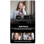Yoidesu 4K Webcam with Dual Noise-Cancelling Mics and Remote