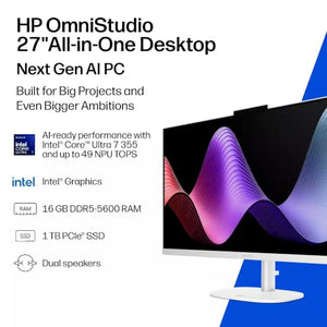 HP OmniStudio 27 Touchscreen All-in-One Desktop