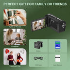 VENOPTIX 2.7K QHD Digital Camcorder with 16X Zoom