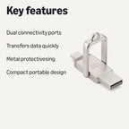 Amazon Basics 256GB Dual-Port USB-C and USB-A Flash Drive