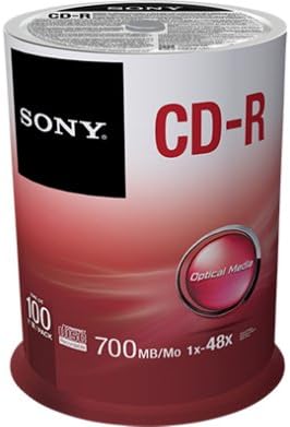 Sony 100CDQ80SP CD-R 48X Data Recording Media Spindle