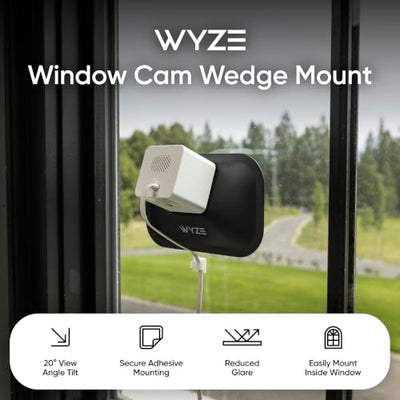 WYZE Window Cam Wedge Mount, Fixed 20-Degree Glare-Reducing Tilt
