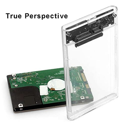 ModFurne Transparent 2.5-Inch SATA to USB 3.0 Hard Drive Enclosure