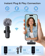 ZOPPLM Wireless Lavalier Microphone 2-Pack