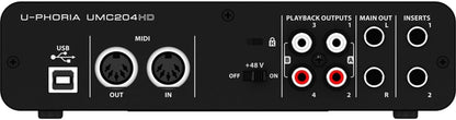 Behringer UMC204HD U-Phoria USB Audio MIDI Interface