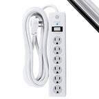 GE 14014 6-Outlet Surge Protector Power Strip 8ft