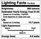 GE 44937 Refresh 60W EQ A19 Daylight LED Bulb 8-Pack
