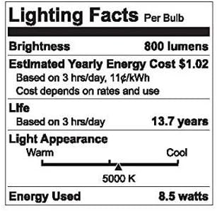 GE 44937 Refresh 60W EQ A19 Daylight LED Bulb 8-Pack
