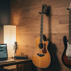 Tapsawp Black Walnut Guitar Wall Mount Hangers, 2 Pack