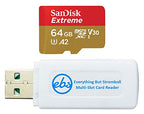 SanDisk Extreme 64GB MicroSD for DJI Osmo Action + Reader