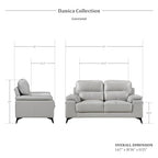 Lexicon 194840171218 Iglesia Silver Gray 2-Piece Living Room Set
