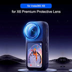 MHXX Insta360 X6 Screw-Lock PC Hard Lens Cover, Clear
