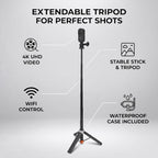 TOPINCN 4K Action Camera Bundle with Helmet Mount and Tripod
