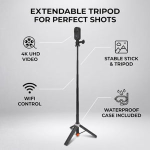 TOPINCN 4K Action Camera Bundle with Helmet Mount and Tripod