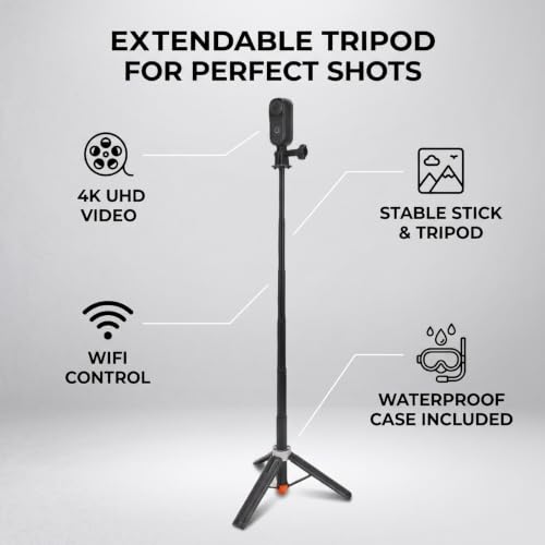 TOPINCN 4K Action Camera Bundle with Helmet Mount and Tripod — main product image