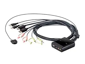 Monoprice 2-Port USB DisplayPort KVM Switch (Renewed) — main product image