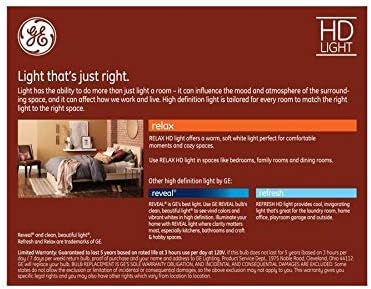 GE Relax 40W Dimmable Soft White Globe Bulb 2-Pack