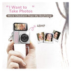 NKVADZBSFEP 2K Thumb Keychain Action Camera with Flip Screen
