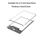 ModFurne Transparent 2.5-Inch SATA to USB 3.0 Hard Drive Enclosure