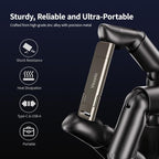 Vezzio Dual-Port USB-C & USB-A 3.2 Gen2 External SSD Flash Drive