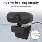 DDYYDS 1080P Plug-and-Play Webcam with Rotating Lens and Mic