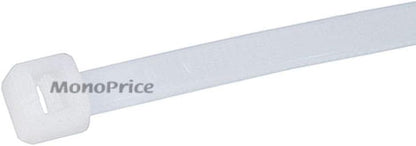 Monoprice 105762 Cable Tie 8 inch 40LBS White 100-Pack
