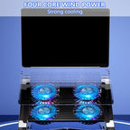 MINGLEA Foldable Laptop Cooling Stand with Quiet LED Fan