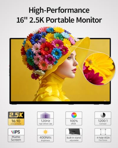 Intehill K16ZB 16-Inch 2.5K 120Hz Portable Monitor — main product image