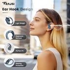 TRAUSI Wireless Sport Earbuds with Secure Ear Hooks