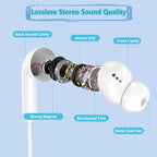 Belcompany Lightning Wired Earbuds for iPhone, MFi Certified