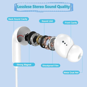 Belcompany Lightning Wired Earbuds for iPhone, MFi Certified
