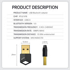 QLECMSGSW 5.0 Wireless Audio Transmitter and Receiver Dongle