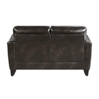 Lexicon Donegal Love Seat Dark Brown Faux Leather